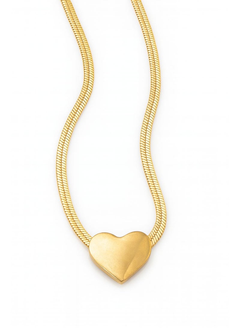 فلافي سلسلة حريمي بتصميم أفعواني ودلاية قلب مصقول – لمسة راقية - Image 3