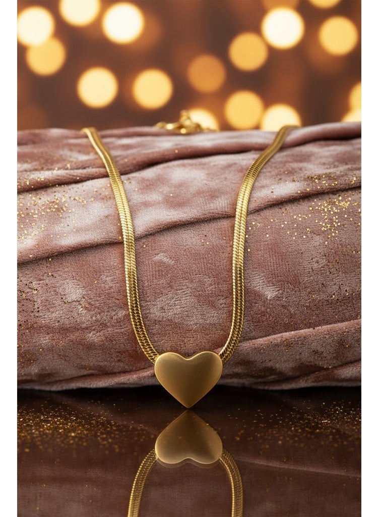 فلافي سلسلة حريمي بتصميم أفعواني ودلاية قلب مصقول – لمسة راقية - Image 2