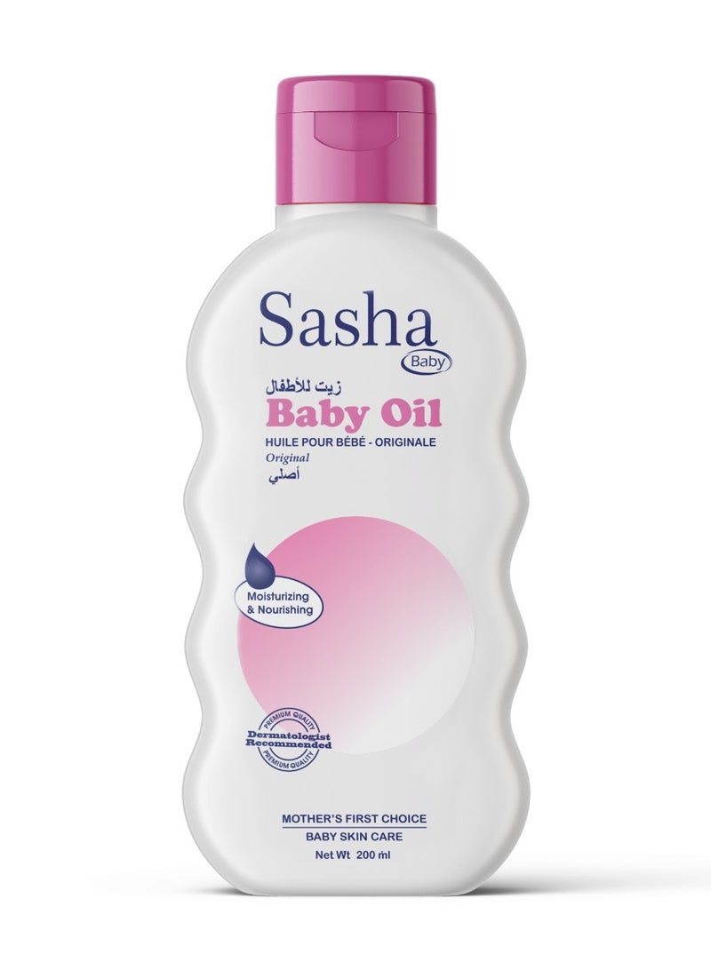 Sasha Original Thai Sasha Baby Oil for Moisturizing and Nutrition 200 ML - Image 2