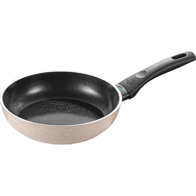 Ballarini Ledro Frying Pan 20Cm Sandy  Ceramic NonStick Made In Italy Recycled Aluminium Induction Compatible Thermopoint Heat Indicator PfasFree Even Heating Easy Cleanup - Image 1