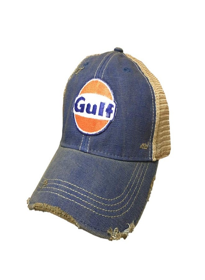 Gulf Distressed Vintage Adjustable Snapback Hat (Vintage Blue) - Image 1