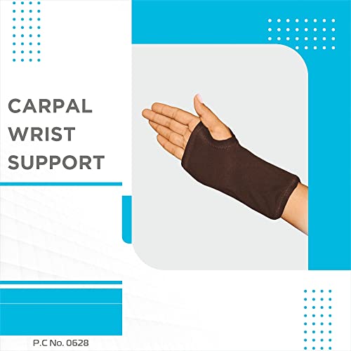 Vissco Carpal Wrist Support (Mild Support), with Splint for Firm Position, Sports Injuries, Pain Reliever Band - Medium (Black) - Image 5