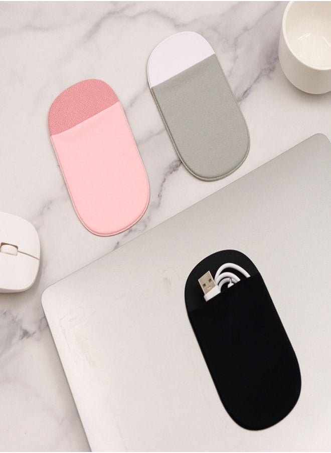 Generic Adhesive elastic mouse case New oval Lycra wireless mouse organizer computer peripherals  3PCS  - Image 3