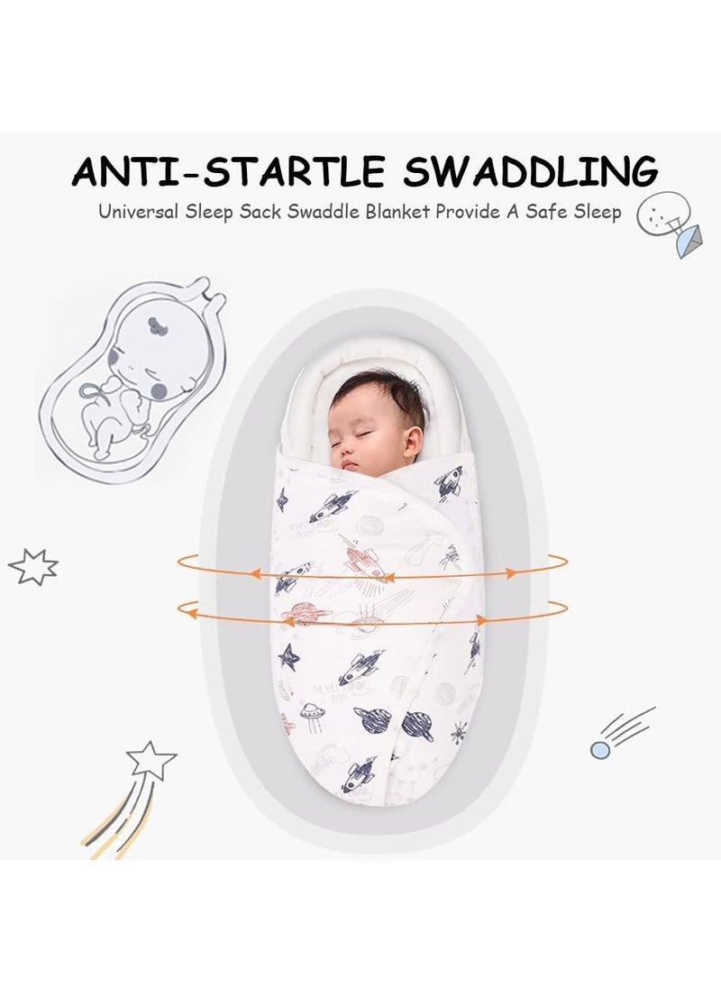 VITION Baby Swaddle Blanket, Newborn Infant Receiving Swaddling Wrap for Boy and Girl (D)  - Image 2