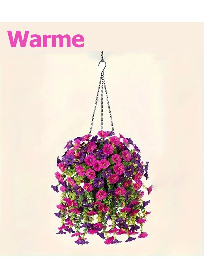 Warme 2Pcs Artificial Flowers 75CM Hanging Fake Plant for Home Decor Garden Wedding Decoration Flower Basket Garland Wall Accessories - Image 4