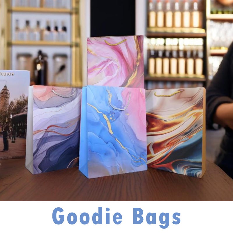 BeFunky 40x32x12 cm Gift Bags Large Size, Premium Marble Designs Gift Bags for Fathers Day, Mother's Day, Valentine's Day, Birthday, Wedding, Party Favors (Pack of 8) - Image 3