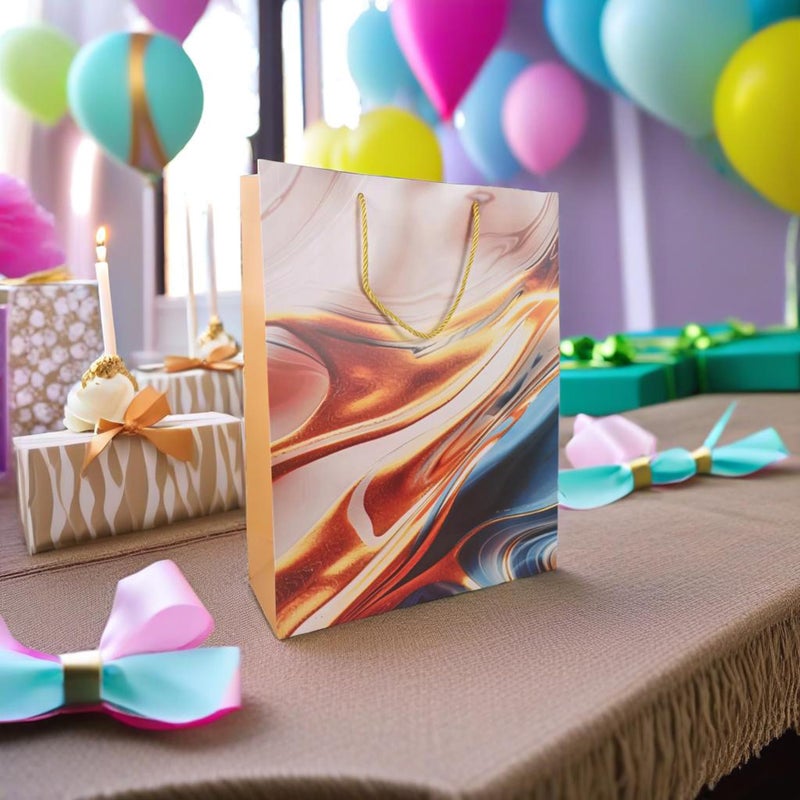 BeFunky 40x32x12 cm Gift Bags Large Size, Premium Marble Designs Gift Bags for Fathers Day, Mother's Day, Valentine's Day, Birthday, Wedding, Party Favors (Pack of 8) - Image 5