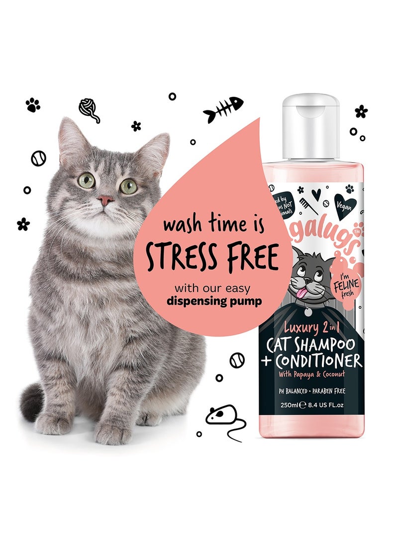 Bugalugs Luxury 2 In 1 Papaya And Coconut Cat Shampoo And Conditioner 250ml (8.4 Fl Oz) - Image 4