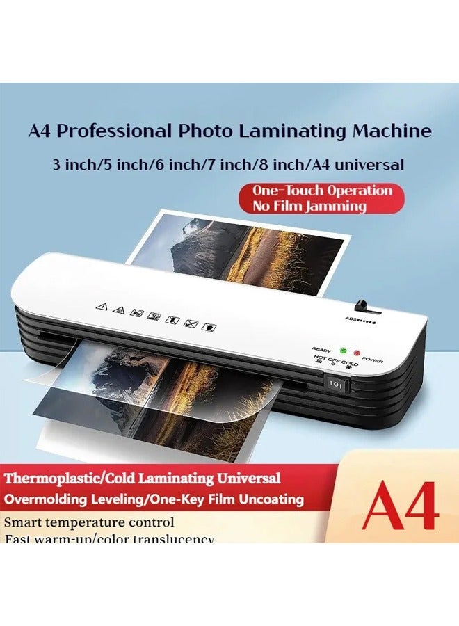 ZCM-HAPPY A4 Photo Document Laminator Machine with Hot and Cold Modes, ABS Anti Jam Button, 80-125 Mic Laminating Machine for Photos, Postcards and Letters, Portable and Quick Preheat for Home and Office Use - Image 5