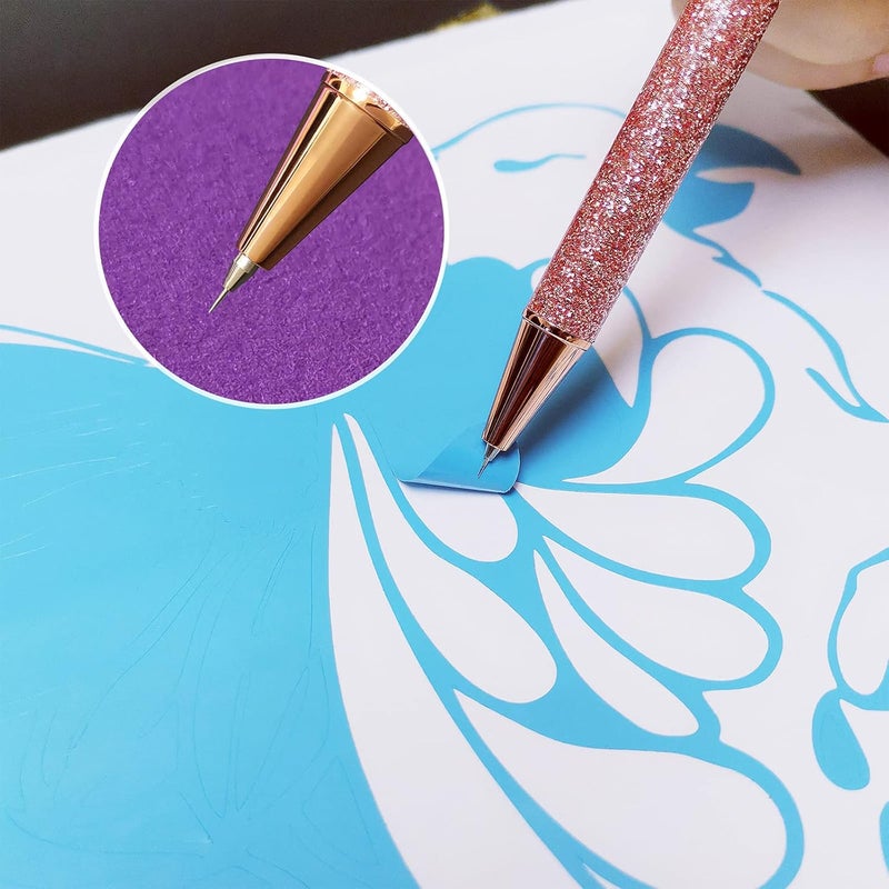 Arvakr Craft Weeding Pen, Essential Adhesive Vinyl Tool, Precision Needle for Craft Weeding, Vinyl Air Release or Car Puncturing Installation, Rose Gold - Image 2
