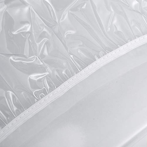 LIBERECOO Clear Round Fitted Vinyl Tablecloth for 27-32" Diameter Tables - Heavy Duty Elasticized Table Cover Elastic Edged Plastic Table Cloth Protector - Image 4