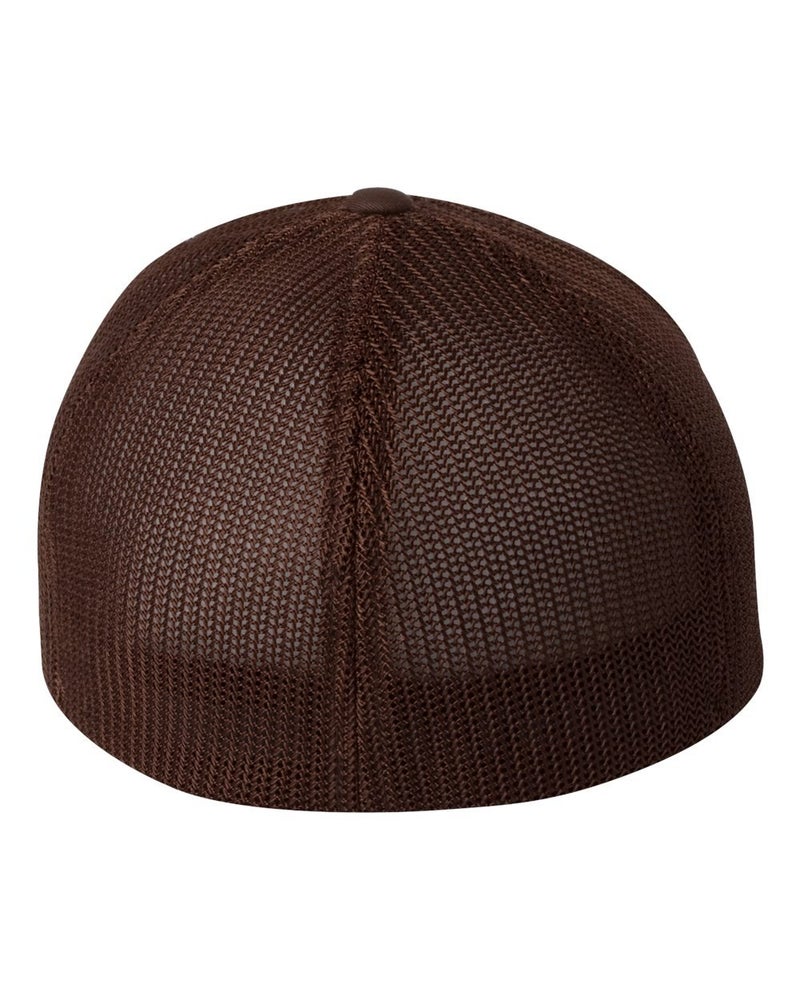 Flexfit Unisex Adult Trucker Mesh Fitted Cap, Brown, One Size US - Image 2