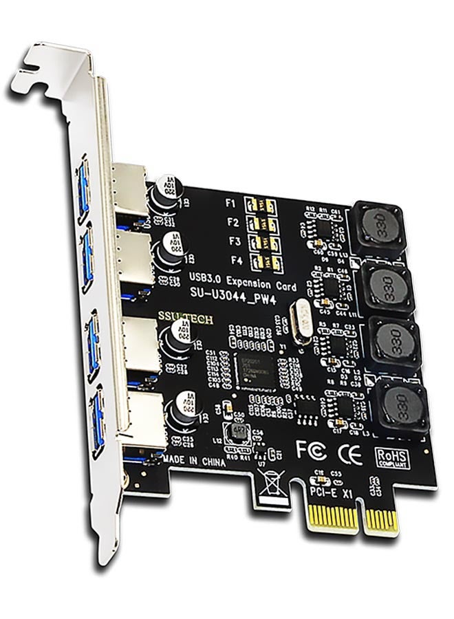 GLOTRENDS GLOTRENDS 4 Port usb-a 3 0 5gbps Pcie 3 0 X1 Adapter Card ZBAC2A02632F18C28944AZ