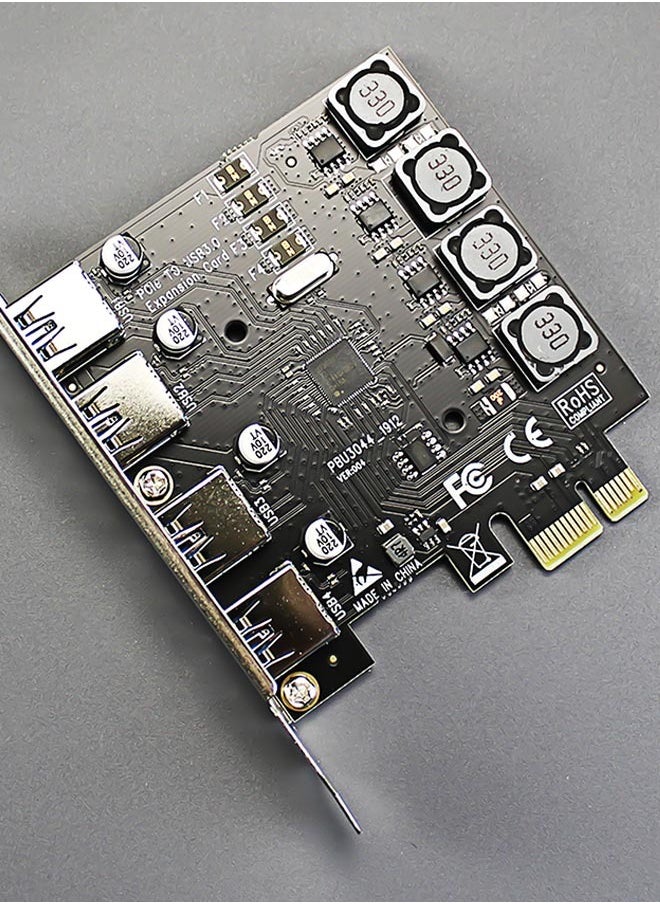 GLOTRENDS 4 Port USB-A 3.0 5Gbps PCIe 3.0 X1 Adapter Card  - Image 2
