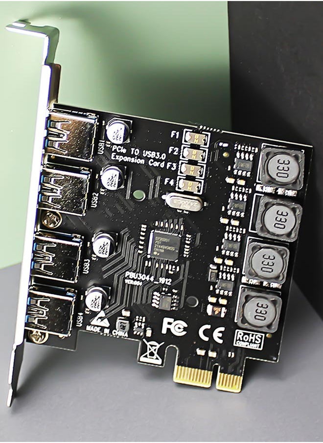 GLOTRENDS 4 Port USB-A 3.0 5Gbps PCIe 3.0 X1 Adapter Card  - Image 5