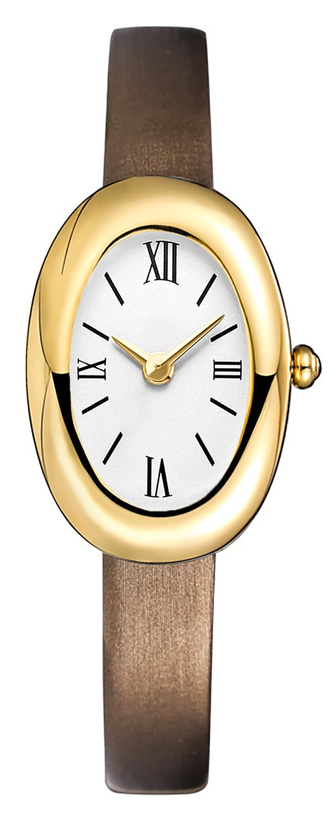 MASTOP Bracelet Watch for Women - Elegant 24mm Oval Dial Bangle Watch - Gold Jewelry Style Quartz Wristwatch - Gift for Her (Coffee B) - Image 1