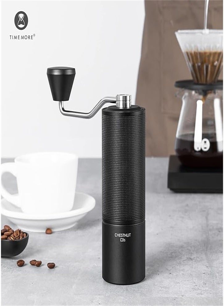 TIMEMORE C3S manual coffee grinder upgraded version, adjustable, suitable for travel and camping, home use black - Image 3