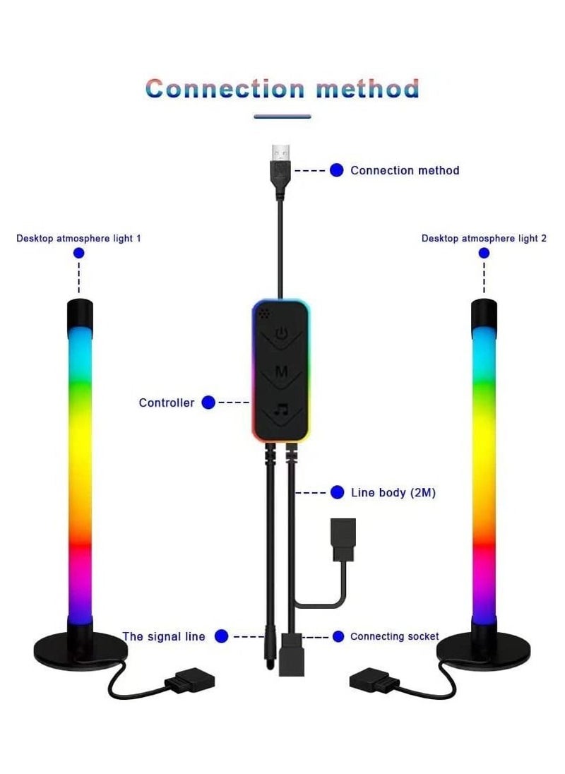 ELTRAZONE Smart RGB LED Light Bars, Ambient Lighting, Bluetooth Monitor Flow Light Bars with APP Control, Color Gaming Light Bar for TV/Room Decoration/Movie/PC.  - Image 3