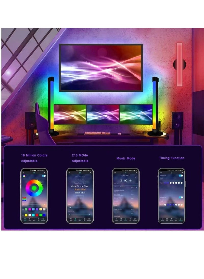 ELTRAZONE Smart RGB LED Light Bars, Ambient Lighting, Bluetooth Monitor Flow Light Bars with APP Control, Color Gaming Light Bar for TV/Room Decoration/Movie/PC.  - Image 5
