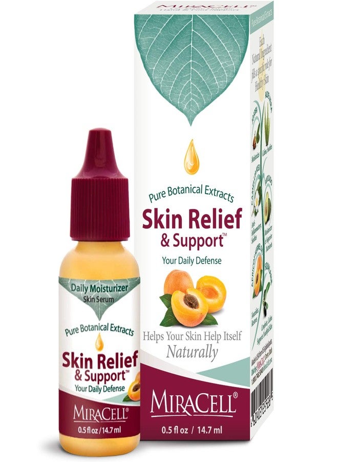 Miracell Skin Relief & Support Oil – Natural Face & Body Moisturizer with Apricot, Jojoba, and Vitamin E – Fast-Absorbing Hydration for Dry, Sensitive, or Rough Skin – 0.5 oz - Image 1
