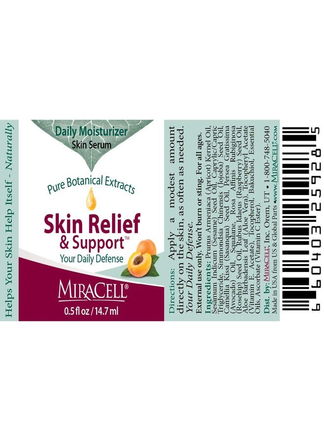 Miracell Skin Relief & Support Oil – Natural Face & Body Moisturizer with Apricot, Jojoba, and Vitamin E – Fast-Absorbing Hydration for Dry, Sensitive, or Rough Skin – 0.5 oz - Image 3