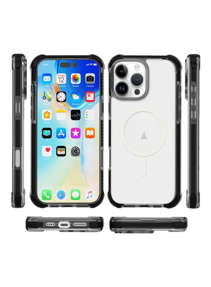 Raxoom iPhone 16 Pro Max MagSafe Case – Clear Magnetic Cover, Slim Transparent TPU, Military-Grade Protection, Scratch-Resistant, Strong Magnet, MagSafe Compatible - Image 1