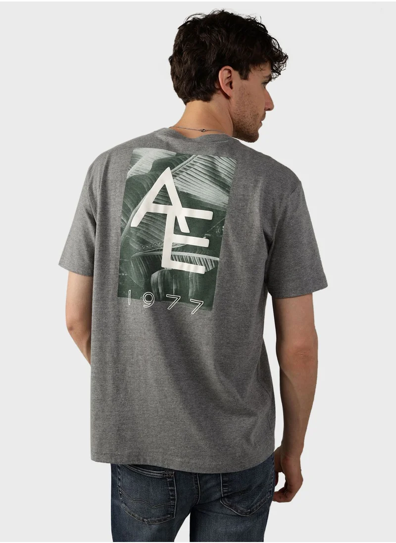 American Eagle Logo Detailed Crew Neck T-Shirt