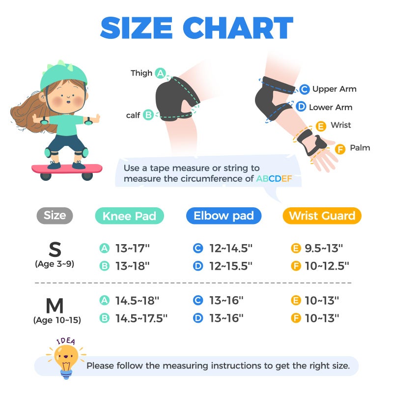 Bosoner Knee Pad Elbow Pads for Roller Skates Cycling BMX Bike Skateboard Inline Rollerblading, Skating Skatings Scooter Riding Sports - Image 5