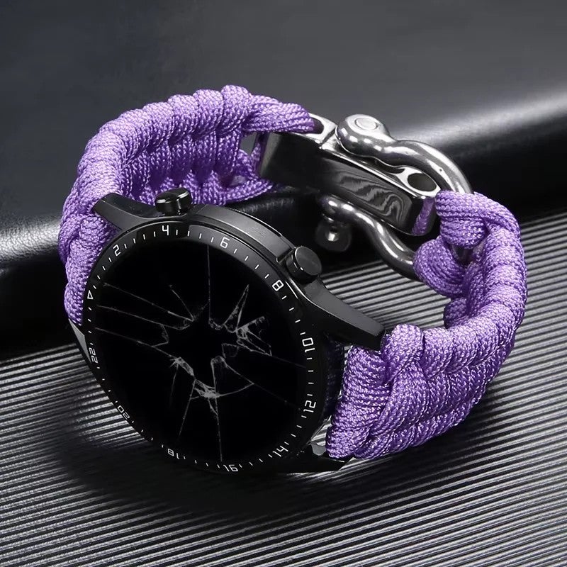 Bluejw Elastic Braided Watch Bands for Samsung Galaxy Watch/Huawei/Garmin, Stretchy Nylon Sport Wristbands Straps with Stainless Steel Buckle, Watch Strap Replacement - Image 1
