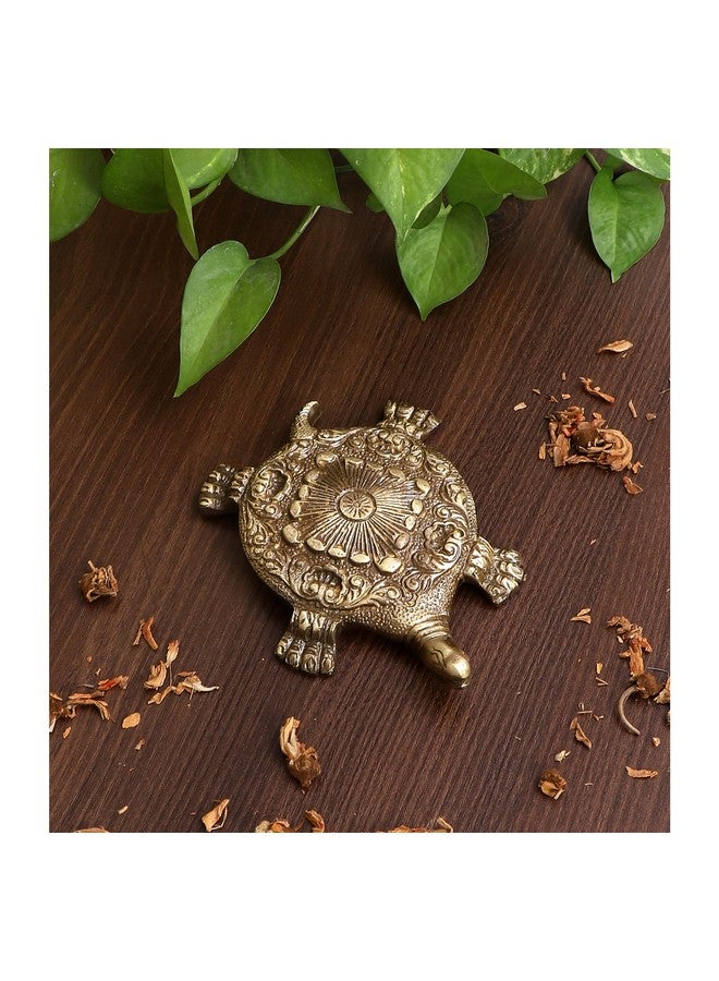 Two Moustaches Brass Feng Shui Tortoise, Standard, Antique Brown, 1 Piece - Image 4