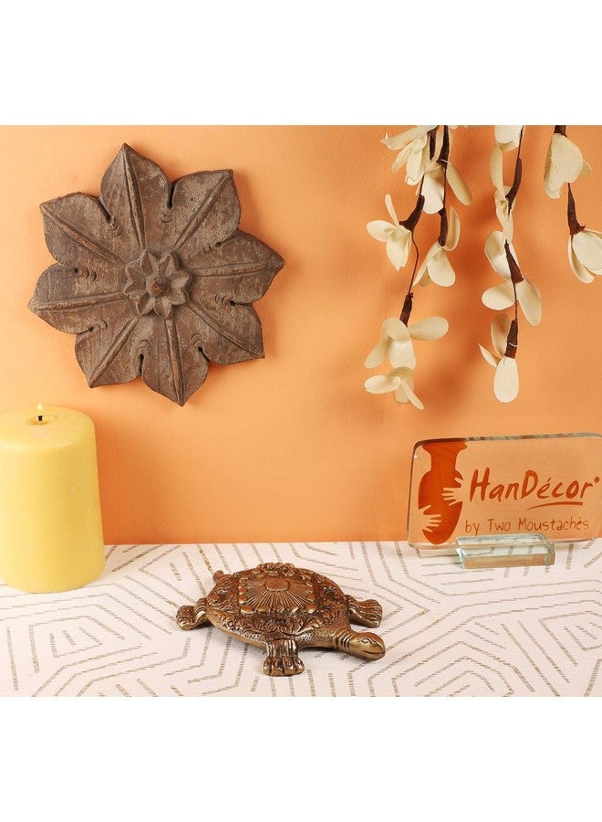 Two Moustaches Brass Feng Shui Tortoise, Standard, Antique Brown, 1 Piece - Image 3