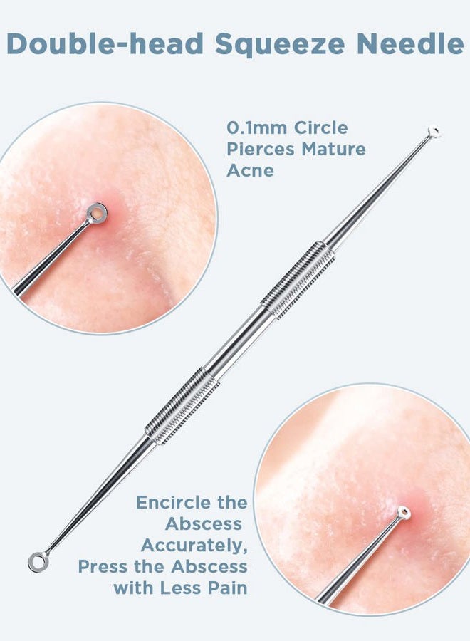 TAYTHI BESTOPE Blackhead Remover Blackhead Removal Pimple Comedone Extractor Tool - Treatment for Blemish Whitehead Popping Zit Removing with Metal Case (Silver) - Image 5