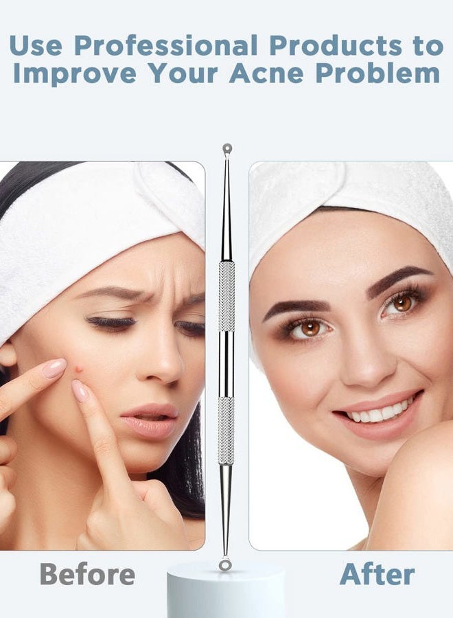 TAYTHI BESTOPE Blackhead Remover Blackhead Removal Pimple Comedone Extractor Tool - Treatment for Blemish Whitehead Popping Zit Removing with Metal Case (Silver) - Image 2