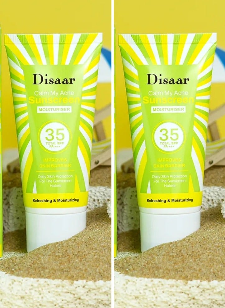 Disaar Two Pieces Of Sunscreen Moisturiser SPF35 PA+++ / 40x2 g - Image 2