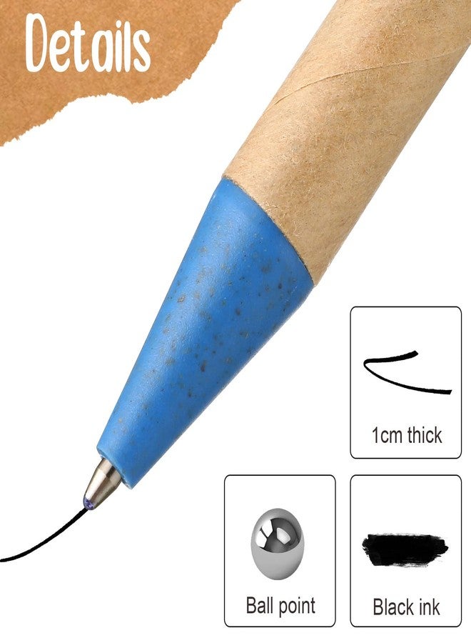 Epakh 150 Pcs Friendly Pens Retractable Ballpoint Pens Medium Point Black Ink Click Pens Straw Ballpoint Pen for Journaling Writing Office Supplies Products - Image 3