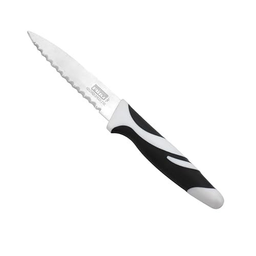Ritu Stainless Steel Zebra Laser Blade Kitchen Knife | 8 Inch Plain Blade | Ergonomic Soft Grip Handle | Multipurpose Knife for Carving, Chopping & Peeling | Ideal for Home & Professional Use - Image 1