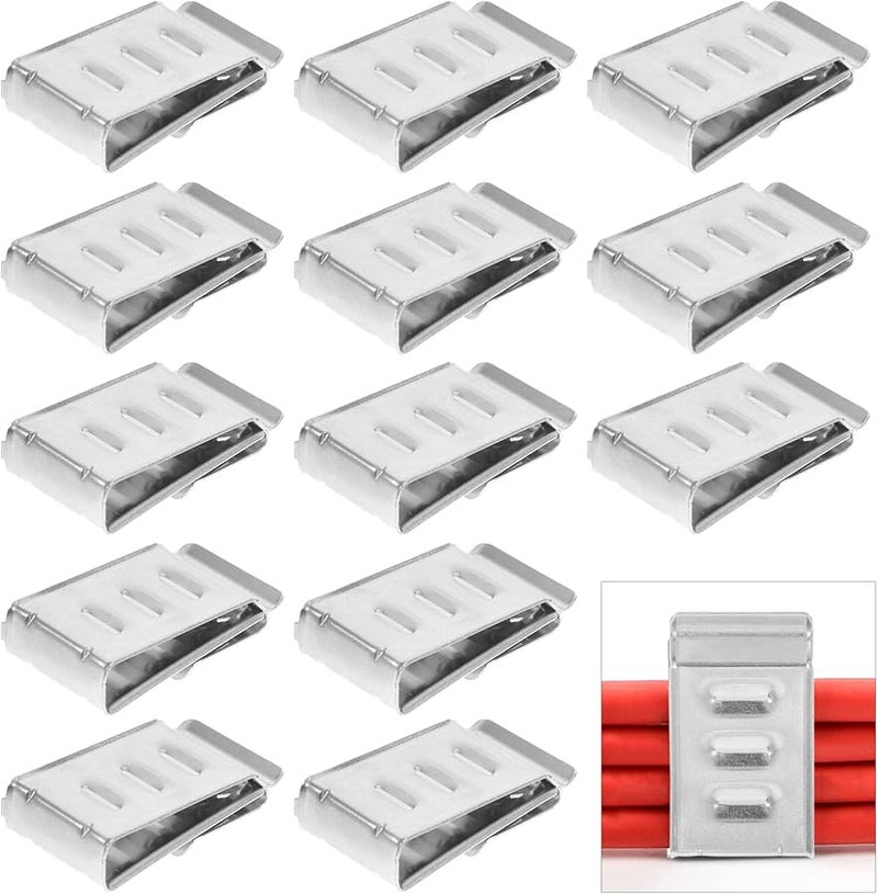 20 قطعة مشابك كابلات الألواح الشمسية المعدنية مشابك أسلاك الطاقة الكهروضوئية - Image 2