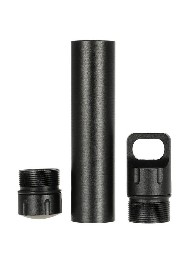EKLOEN Portable Survival Waterproof Pill Container Outdoor Waterproof Capsule Seal Bottle Holder Case EDC Emergency Tool,CNC Machined Aluminum Bottle(Grey) - Image 5