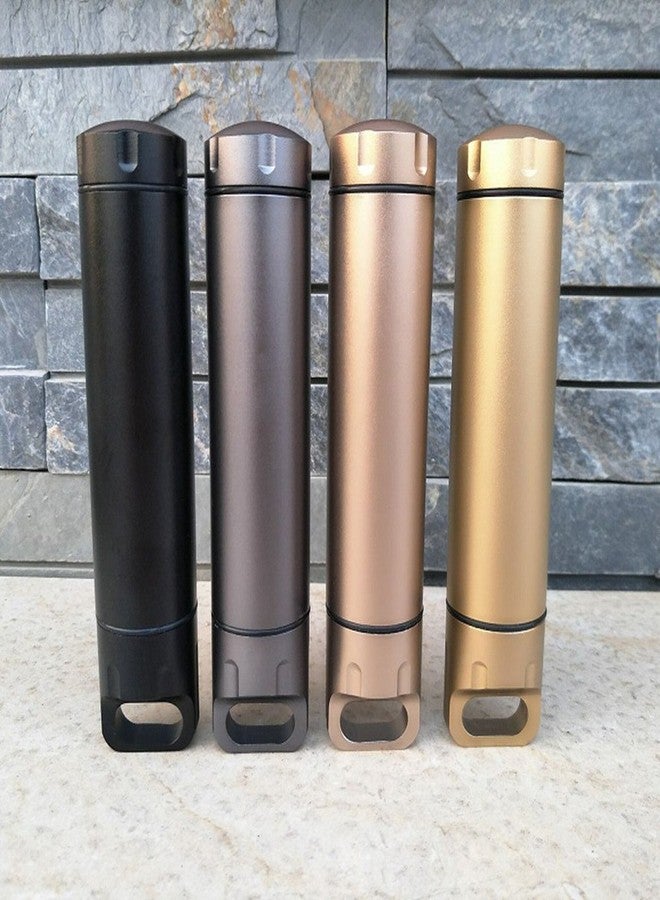 EKLOEN Portable Survival Waterproof Pill Container Outdoor Waterproof Capsule Seal Bottle Holder Case EDC Emergency Tool,CNC Machined Aluminum Bottle(Grey) - Image 2