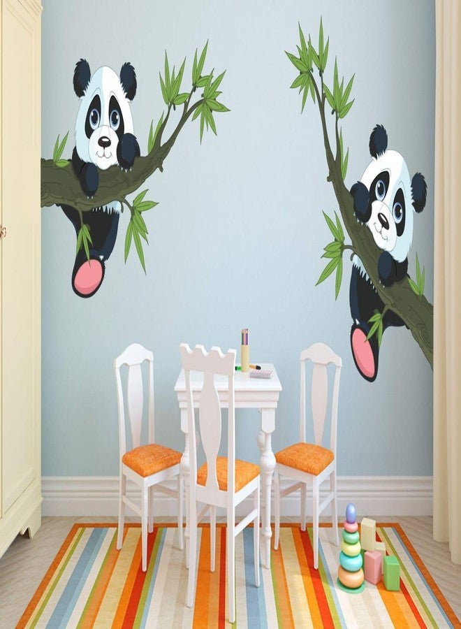 Walltech Combo Pack of Wall Stickers Panda Hanging on a Branch (Covering Area 150 x 70 cms) with Ganesh and Friends (Set of -5) Switch Board Sticker - Image 2