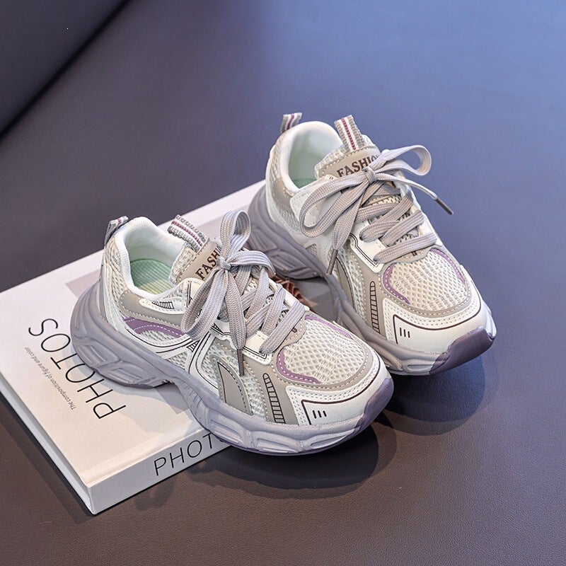 Mesh Sneakers Lightweight Flexible Sole Walking Shoes For Kids Indoor And Outdoor Activities - Image 1