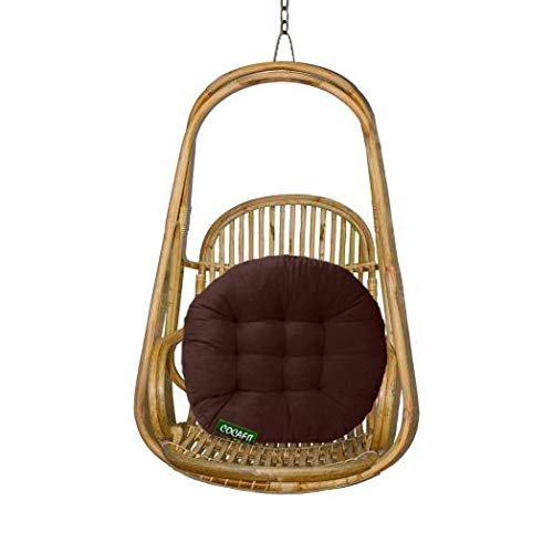 coca industries Next Go Yoga Meditation Pooja Living Room Balcony Swing Pad Jhula Velvet Floor Cushion Pillow 64 X 64 Cm Coca Brown 24Inch X 24Inch Square - Image 4