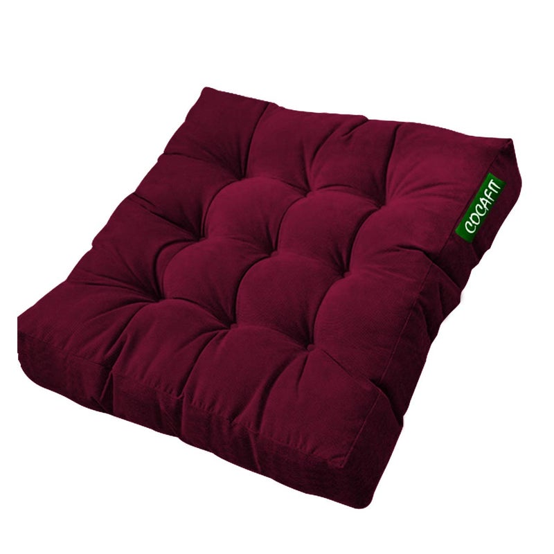 coca industries Next Go Yoga Meditation Pooja Living Room Balcony Swing Pad Jhula Velvet Floor Cushion Pillow 64 X 64 Cm Coca Brown 24Inch X 24Inch Square - Image 1