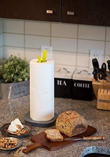HARI® Toilet Paper Holder, Decorative Paper Towel Holder or Vertical Countertop Paper Towel Stand or Toilet Roll Stand - Sturdy No-Slip Base - 11.75” x 6” - Image 4