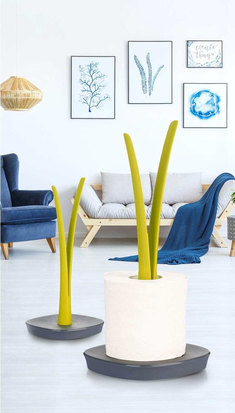 HARI® Toilet Paper Holder, Decorative Paper Towel Holder or Vertical Countertop Paper Towel Stand or Toilet Roll Stand - Sturdy No-Slip Base - 11.75” x 6” - Image 5