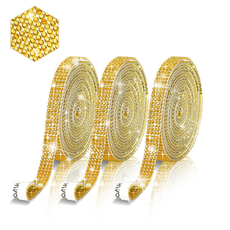 Rhinestone Adhesive Strip Multi-Size Hotfix Lace Chain Light green - Image 5