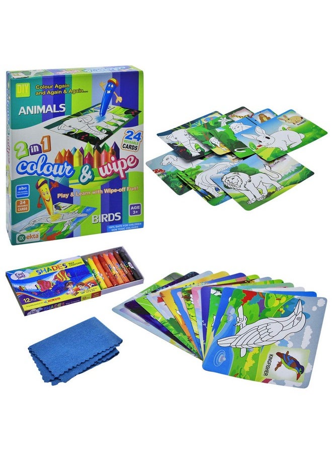 Ekta - EKTA Colour N Wipe Preschool Learning Kid Fun Game Play N Learn,Multicolor - Image 1