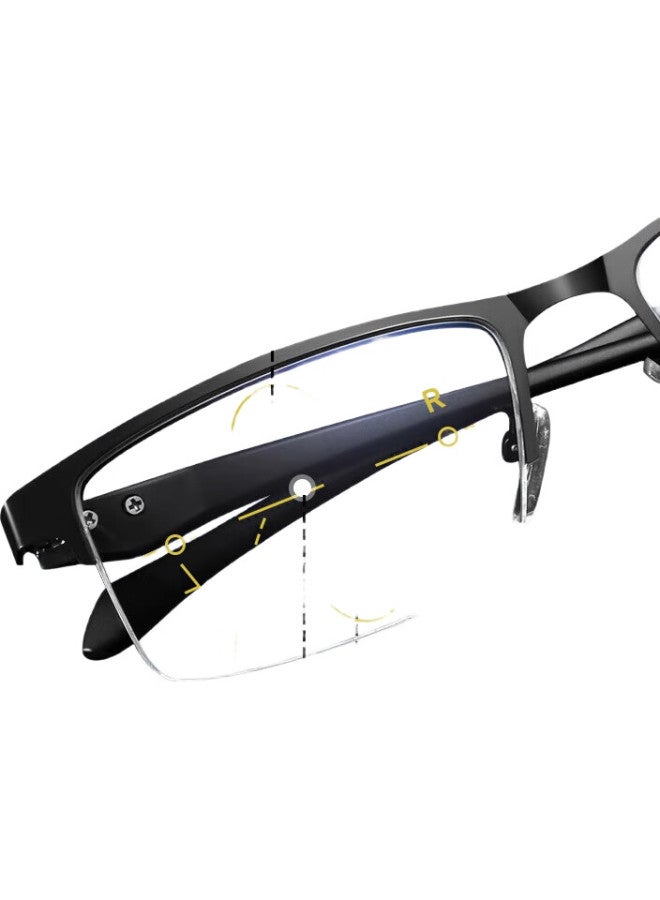 Boshide Progressive Multifocal Blue Light Blocking Reading Glasses Elegant Black +2.00【Suitable For Ages 50-59】 - Image 2