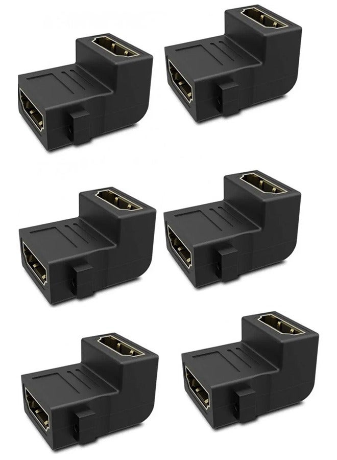 Taimi Pack Of 6 HDMi Female To HDMi Female Adapter 90 Degree - Image 1