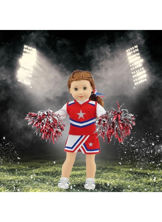 Emily Rose - Emily Rose 18 Inch Doll Clothes & Accessories | 7 PC USA 18" Doll Cheer Cheerleader Sports Outfit Toy Gift Set Girls, Including 18-in Doll Shoes and Pom-Poms Accessory! | Fits Most 18" Dolls - Image 1